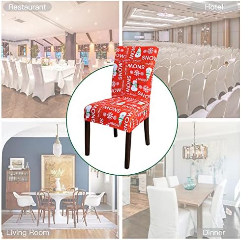 OTOSTAR Snowman Christmas Chair Covers Set of 4