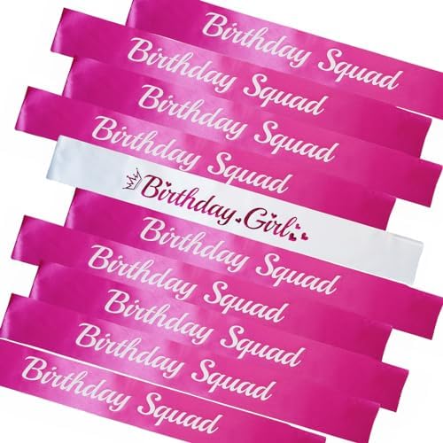 10 pcs Birthday Sashes Kit for Girls and Women 1