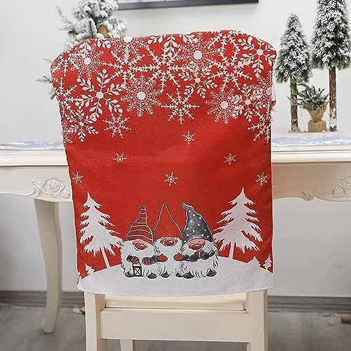 EUBUY Christmas Chair Slipcover Back Cover 4 Pack