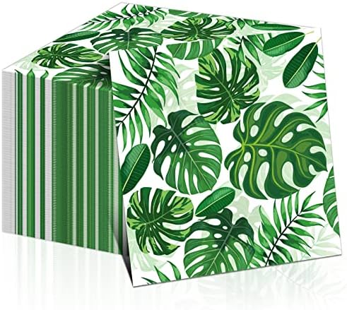 100 Piece Tropical Palm Leaf Napkins for Parties 1