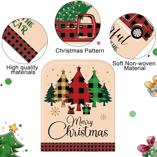 Ganeen 6 Pcs Christmas Chair Covers with Santa Hat and Shoes