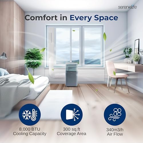 SereneLife 8000 BTU Portable AC Unit for Bedroom