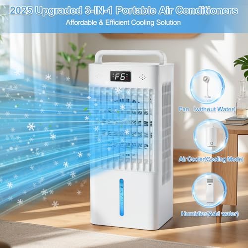 KEATEV 2025 Quiet Portable Air Conditioner with 10L Water Tank