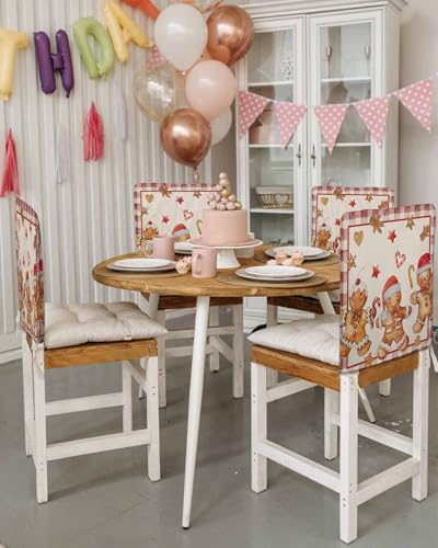 4 Pcs Christmas Chair Back Covers Set