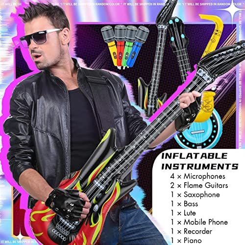 12 Piece Inflatable Party Instruments Rock Star Set 1