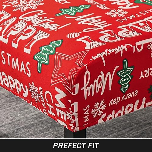 PENDEJATO Armless Chair Covers Christmas Pattern