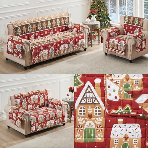 Greenland Home Gingerbread Lane Reversible Sofa Cover