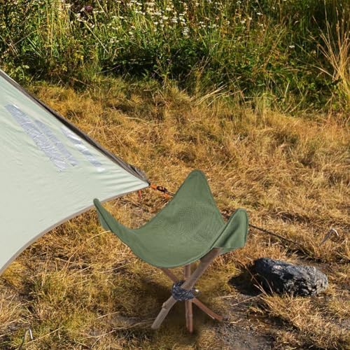 GORGECRAFT 2 Sets Triangular Stool Covers Canvas Foldable Camping Chair Covers Olive Drab