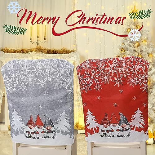 EUBUY Christmas Chair Slipcover Back Cover 4 Pack