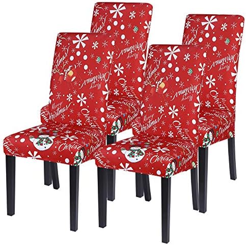 SearchI Christmas Chair Covers Set of 4