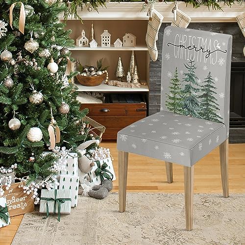 Horaldaily 4PCS Christmas Dining Chair Covers 1