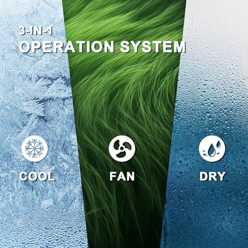DENBIG 8000 BTU Portable Air Conditioner with Dehumidifier and Fan White