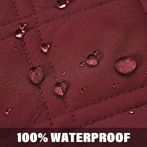 TOMORO Non-Slip Sofa Slipcover - Waterproof Quilted Cover with 5 Pockets