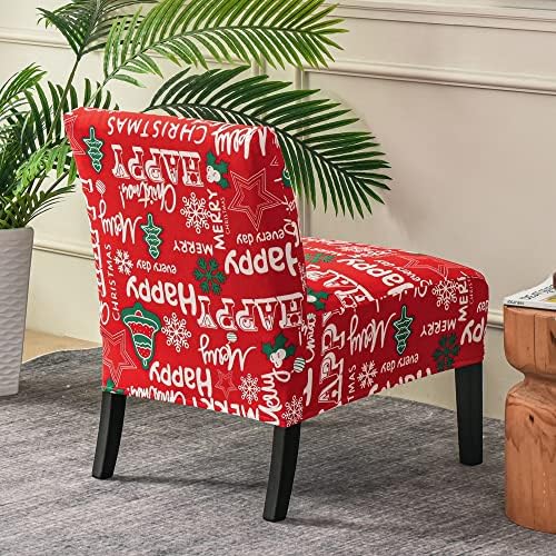PENDEJATO Armless Chair Covers Christmas Pattern