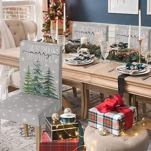Horaldaily 4PCS Christmas Dining Chair Covers 1