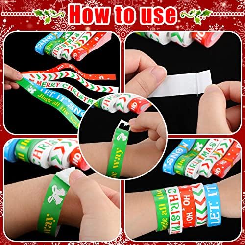 Teling 500 Pcs Christmas Wristbands for Party