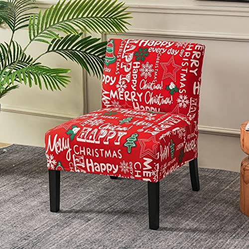 PENDEJATO Armless Chair Covers Christmas Pattern