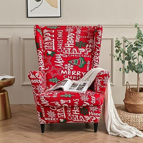 Wingback Chair Covers 2 Piece Stretchy and Washable