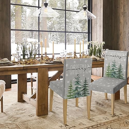 Horaldaily 4PCS Christmas Dining Chair Covers 1