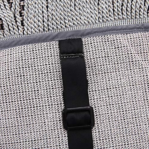 OctoRose Anti-Slip Sofa Slipcover Thick Linen Grey Black Mix 1pc 35x94