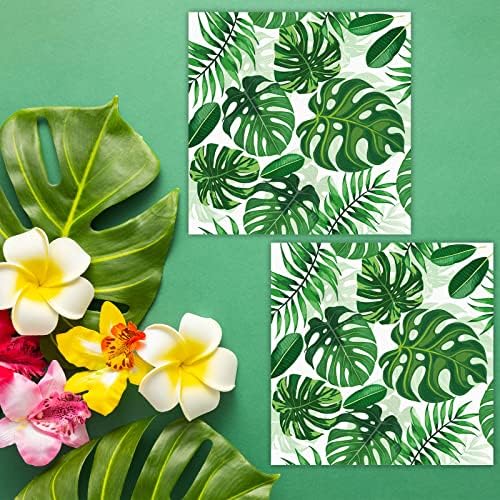 100 Piece Tropical Palm Leaf Napkins for Parties 1