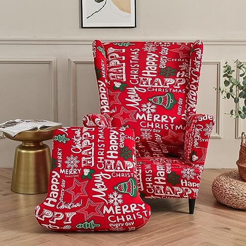 Wingback Chair Covers 2 Piece Stretchy and Washable