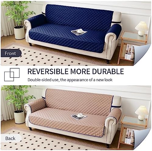Reversible Loveseat Covers for 2 Cushion Couch Pet Friendly